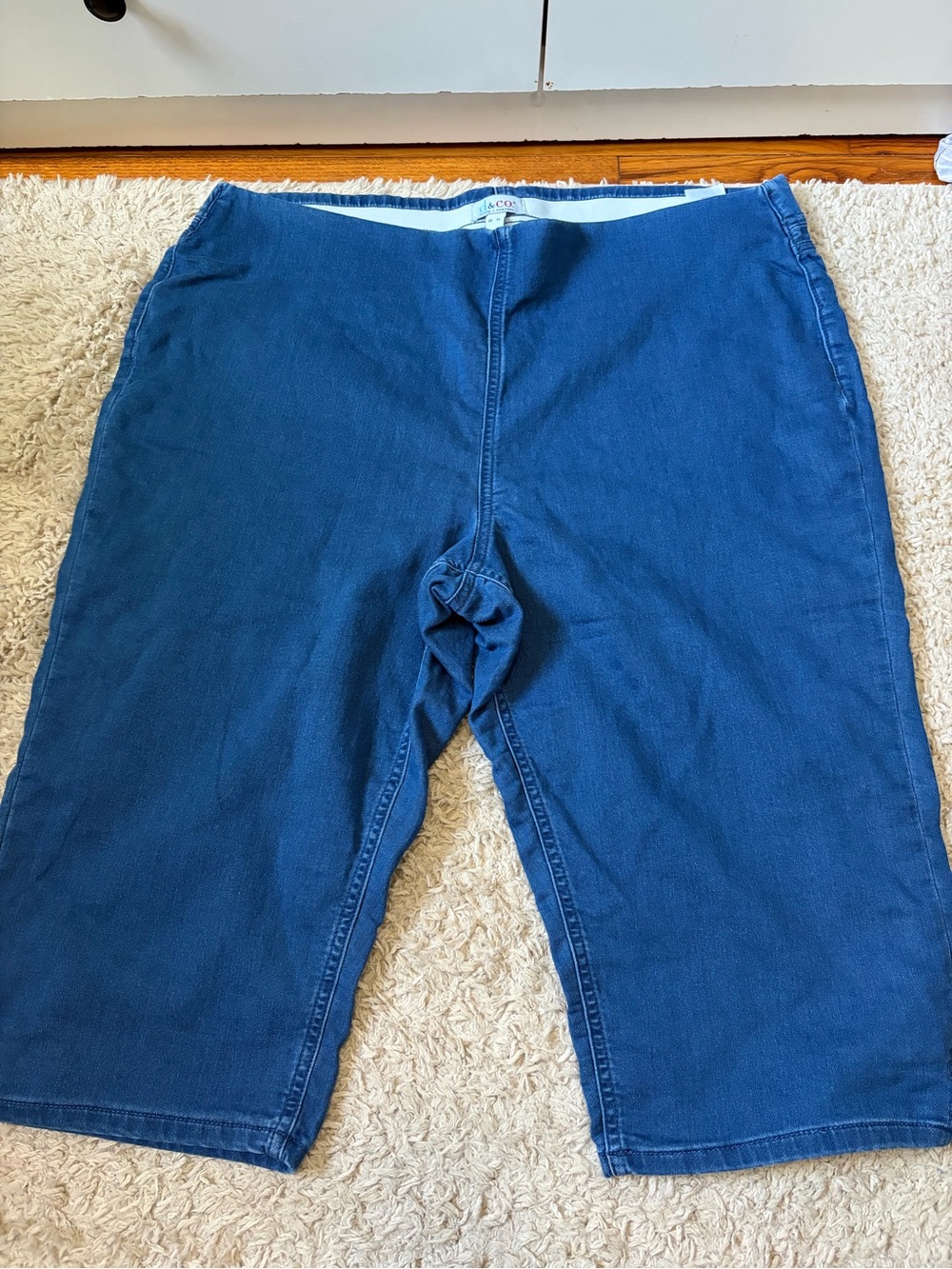 Stretch Denim Jean Capris - Blue